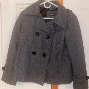 Eddie Bauer Wool-Blend Gray/Grey Peacoat